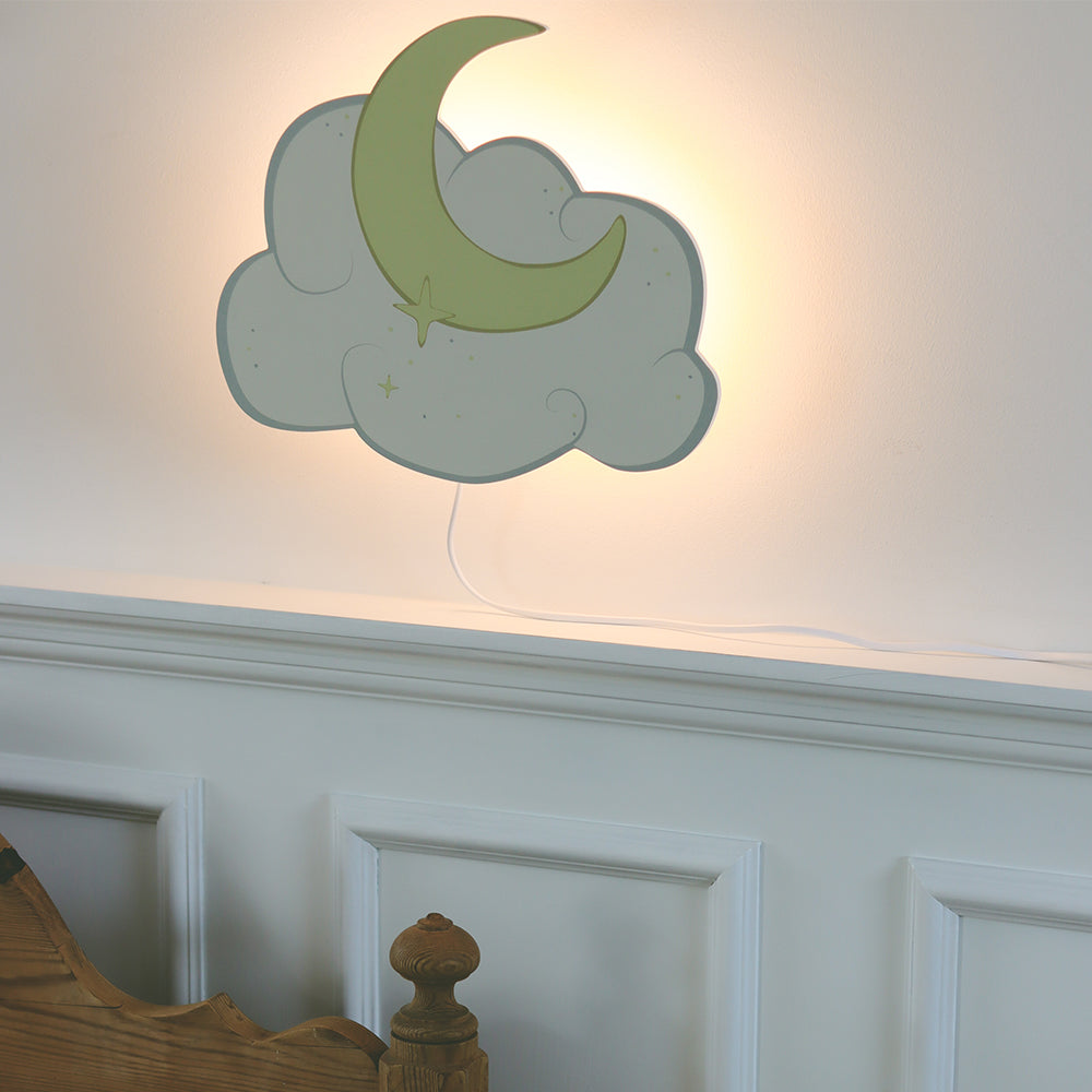 Veggljós, Willi wall lamp - Moon and cloud