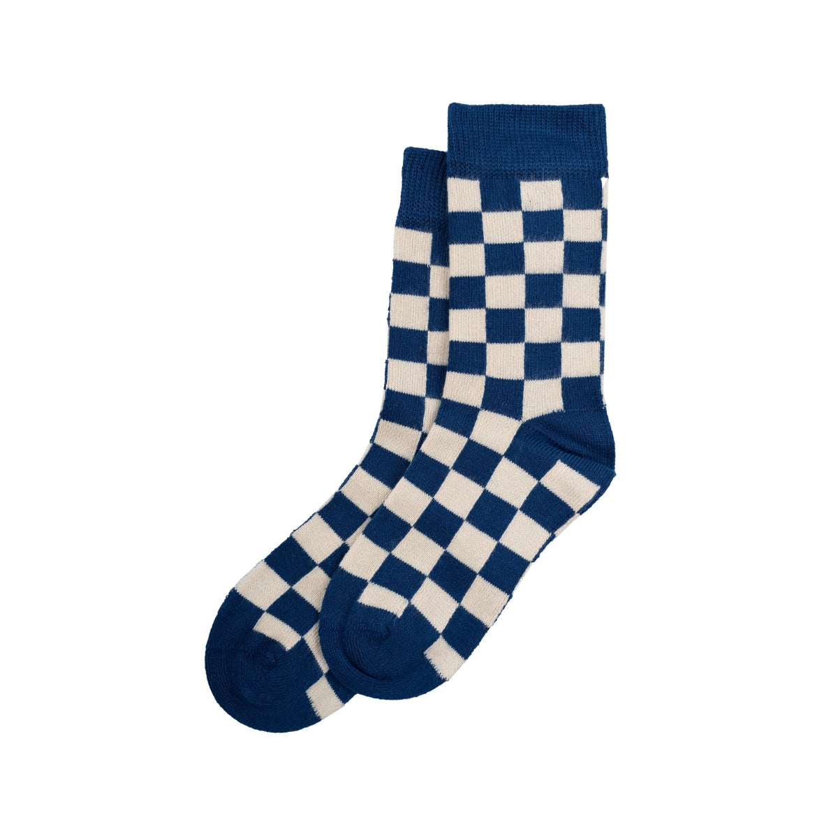 Bamboo Check sokkar - Deep Cobalt