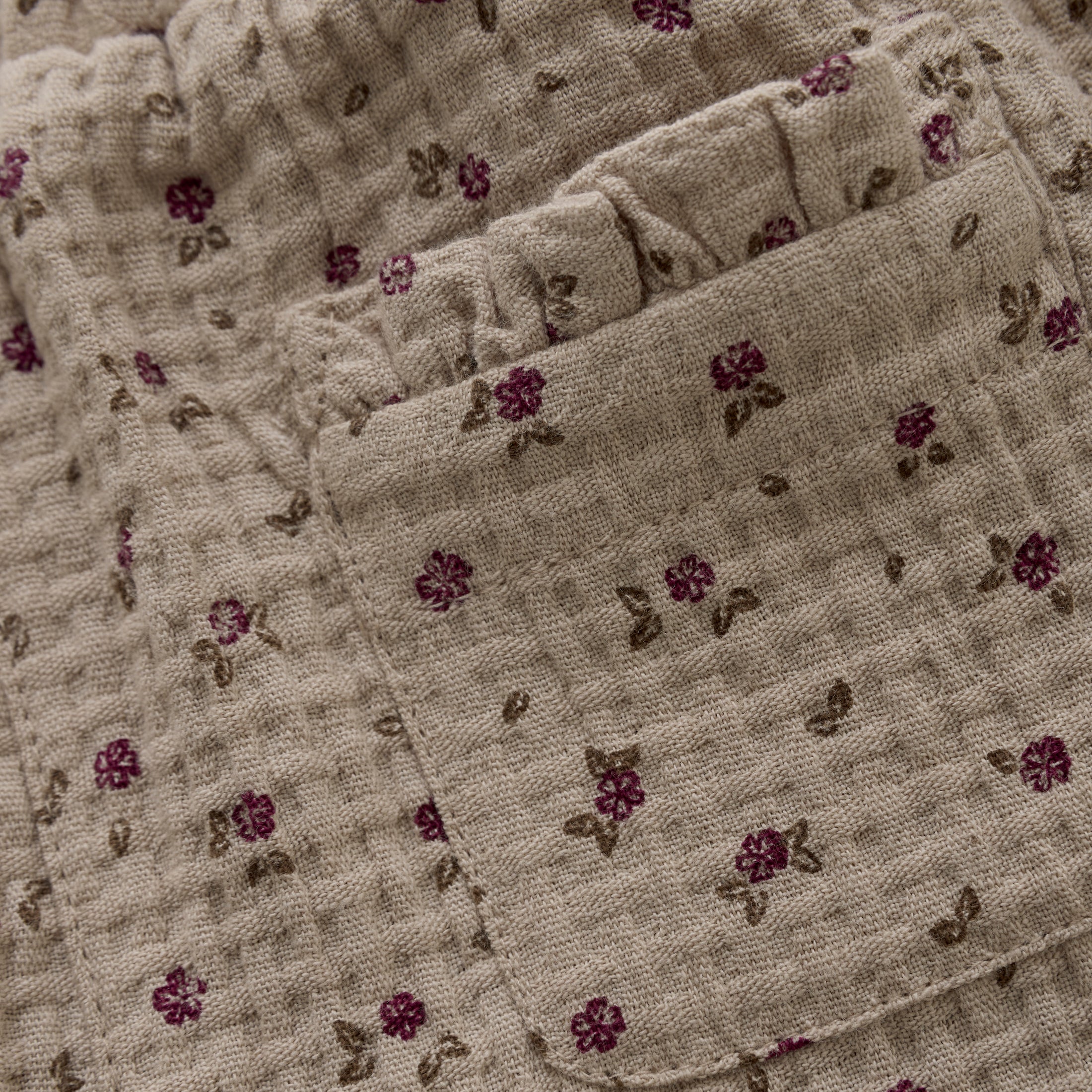 Buxur m/blómum - Oxford Tan