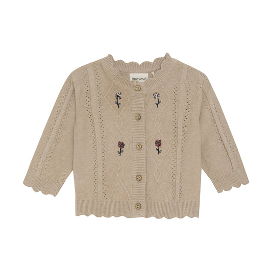 Hneppt peysa - Beige Melange