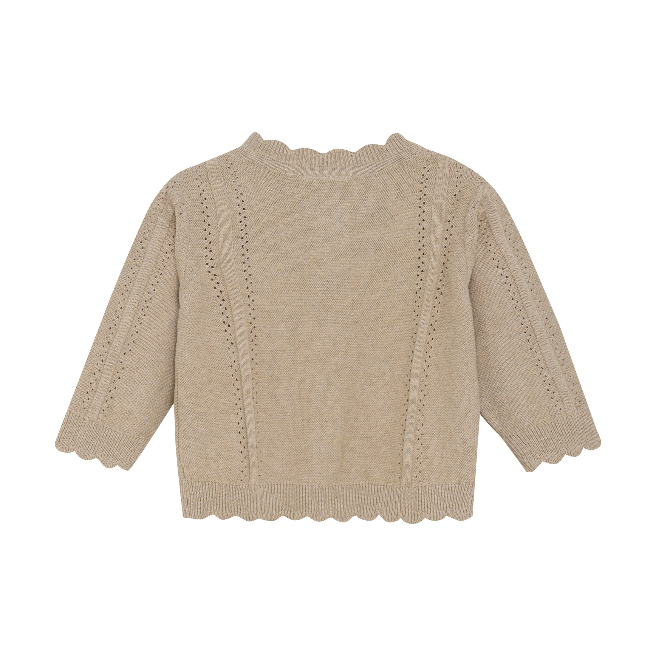 Hneppt peysa - Beige Melange