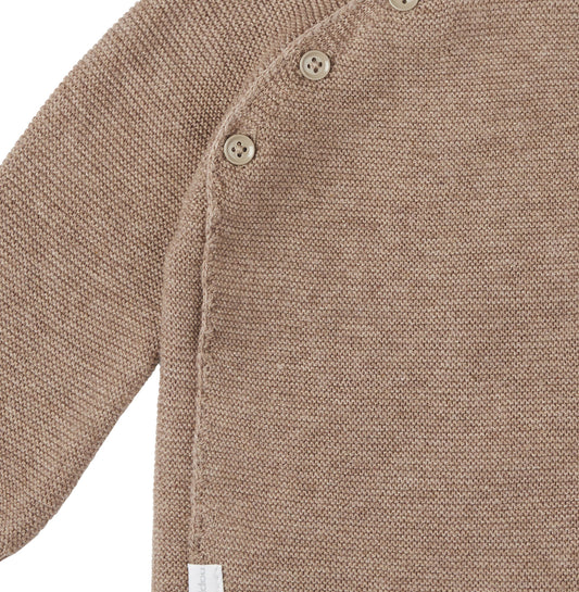 Peysa, knitted - Taupe Melange