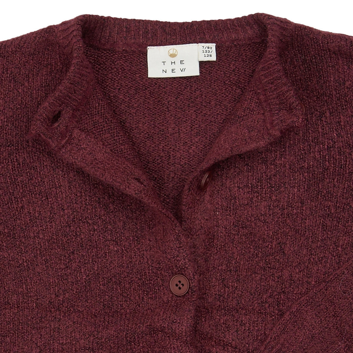 Hneppt peysa, Verity - Burgundy