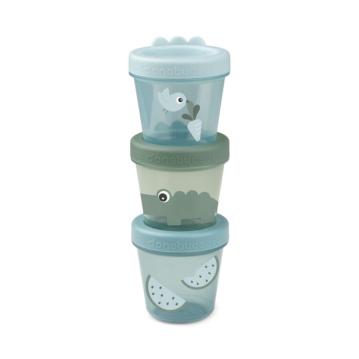 Box, Baby food container 3-pack - Croco Green
