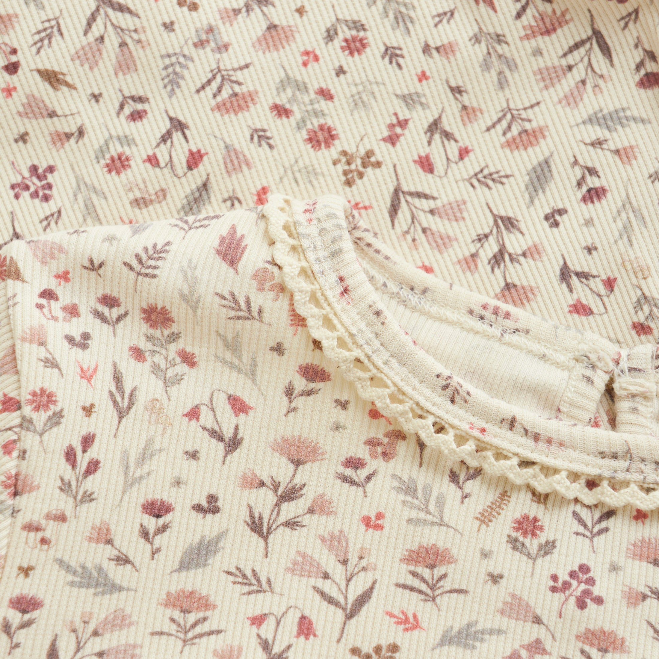 RIB bolur m/blómum - Sandshell