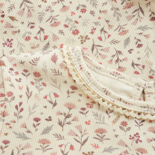 RIB bolur m/blómum - Sandshell