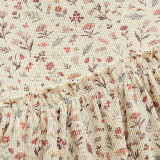 Kjóll, flowers - Sandshell