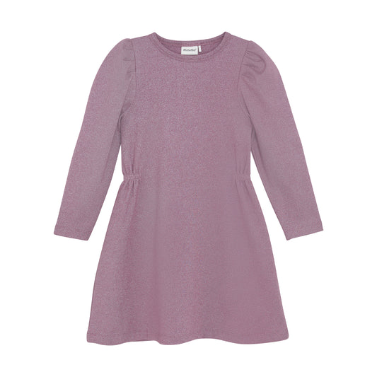 Kjóll m/glitter - Rose Brown