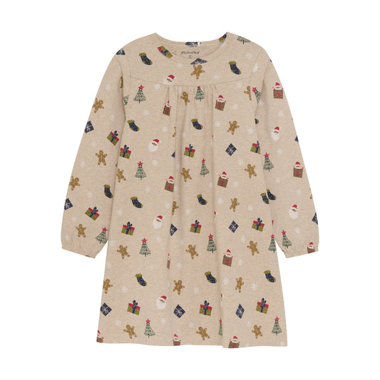 Jólanáttkjóll - Beige Melange