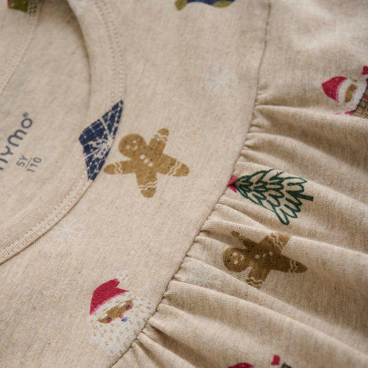 Jólanáttkjóll - Beige Melange