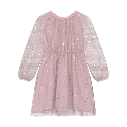 Kjóll m/pallíettum - Twillight Mauve