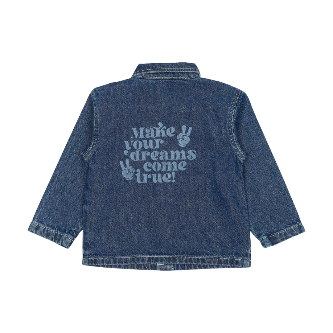 Parker gallaskyrta - Blue Denim