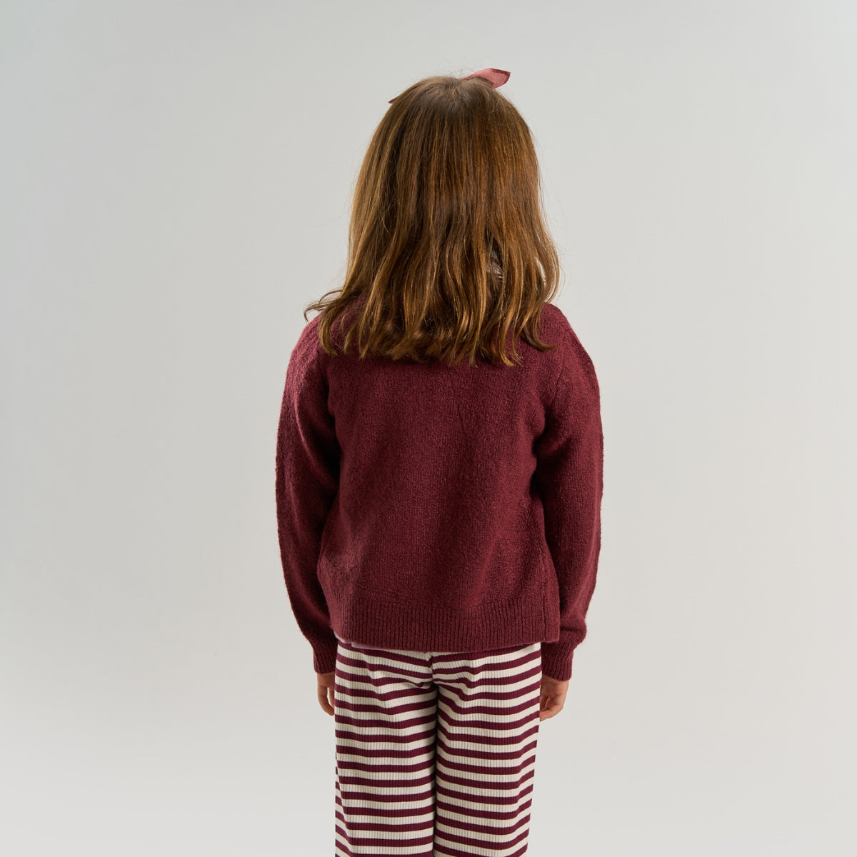 Hneppt peysa, Verity - Burgundy