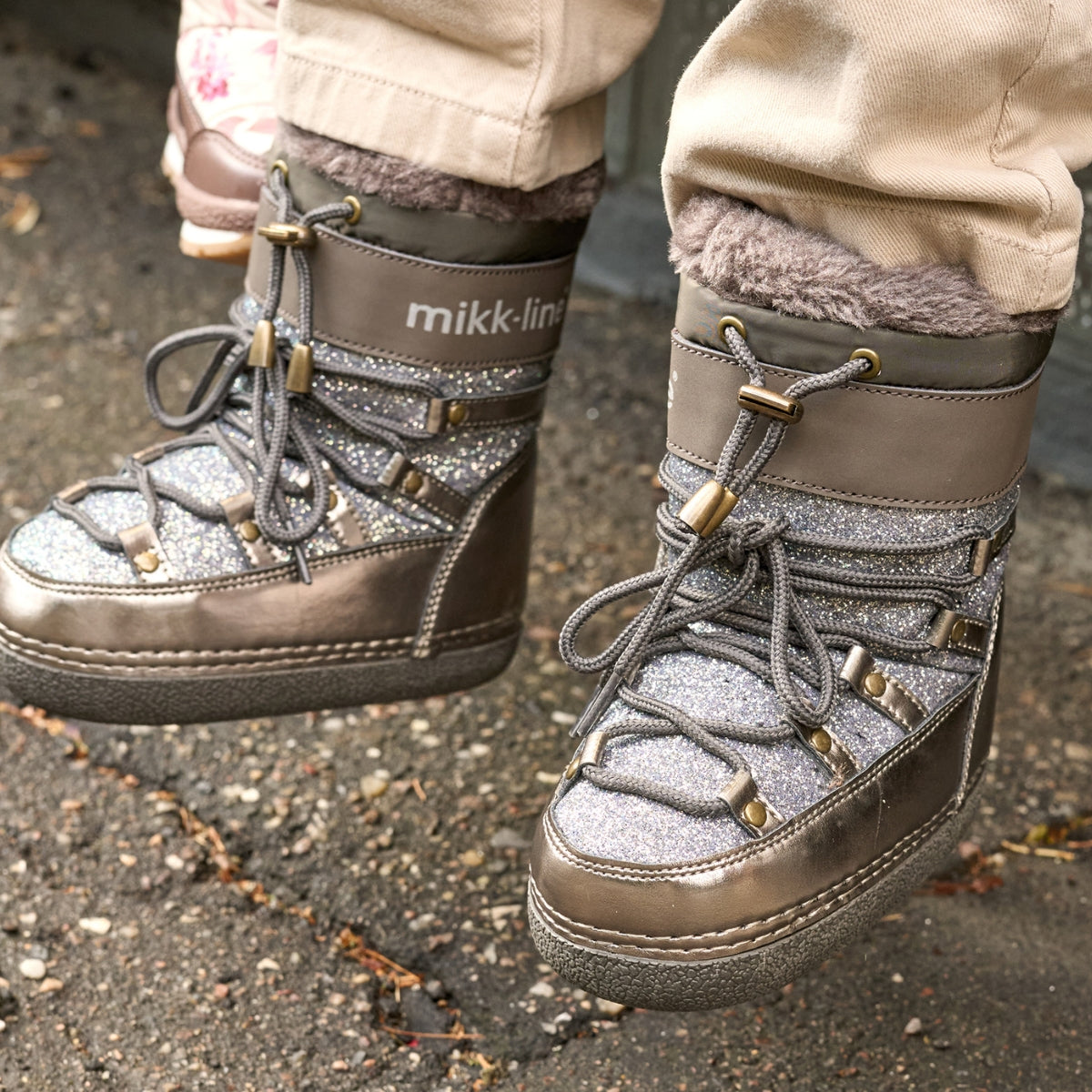 Glitter boots - Dark Shadow