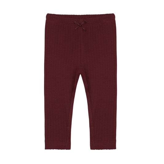 Leggings, Pointelle - Burgundy