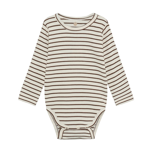 Samfella, rib stripe - Chestnut