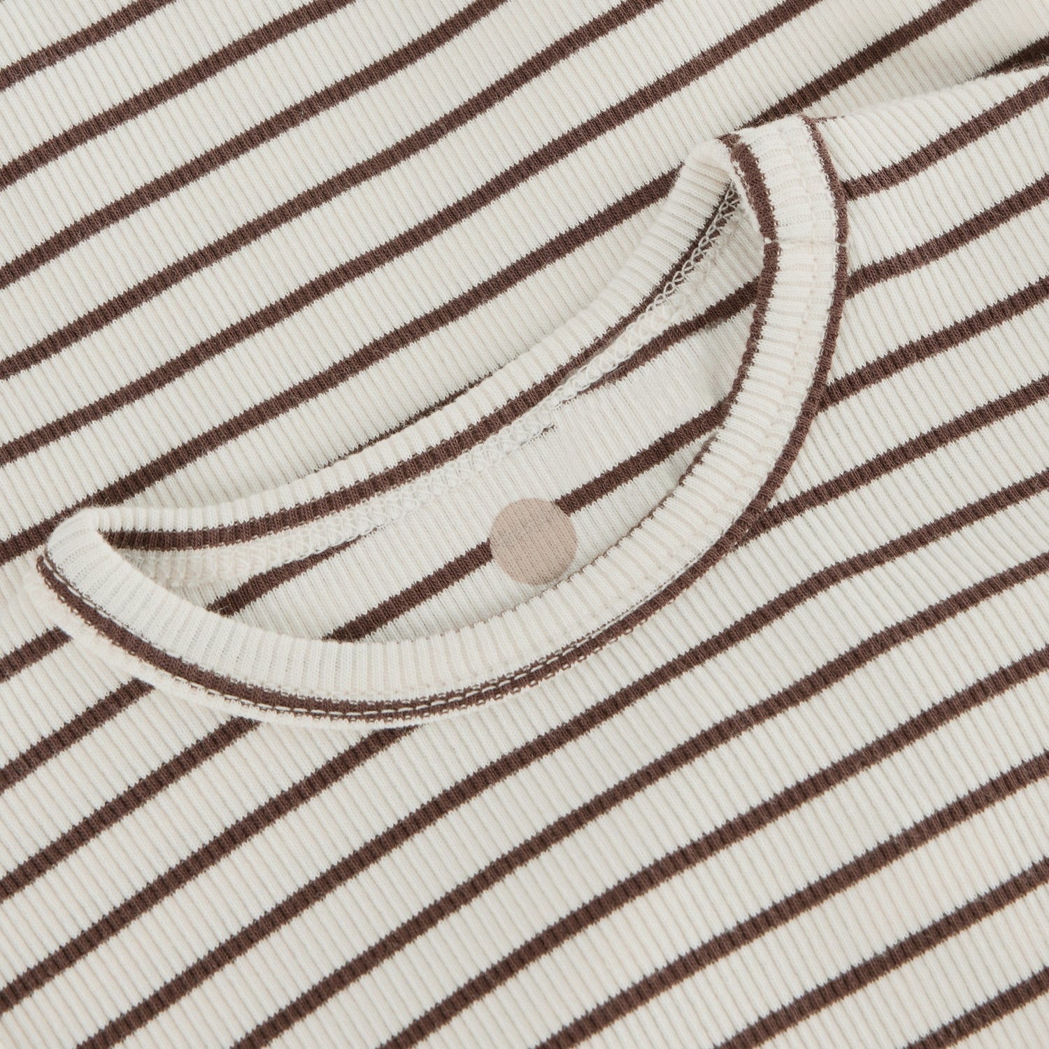 Samfella, rib stripe - Chestnut