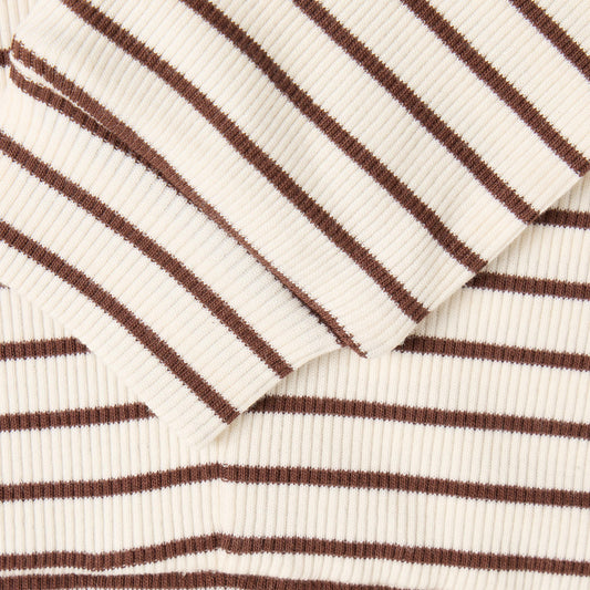 Buxur, rib stripe - Chestnut