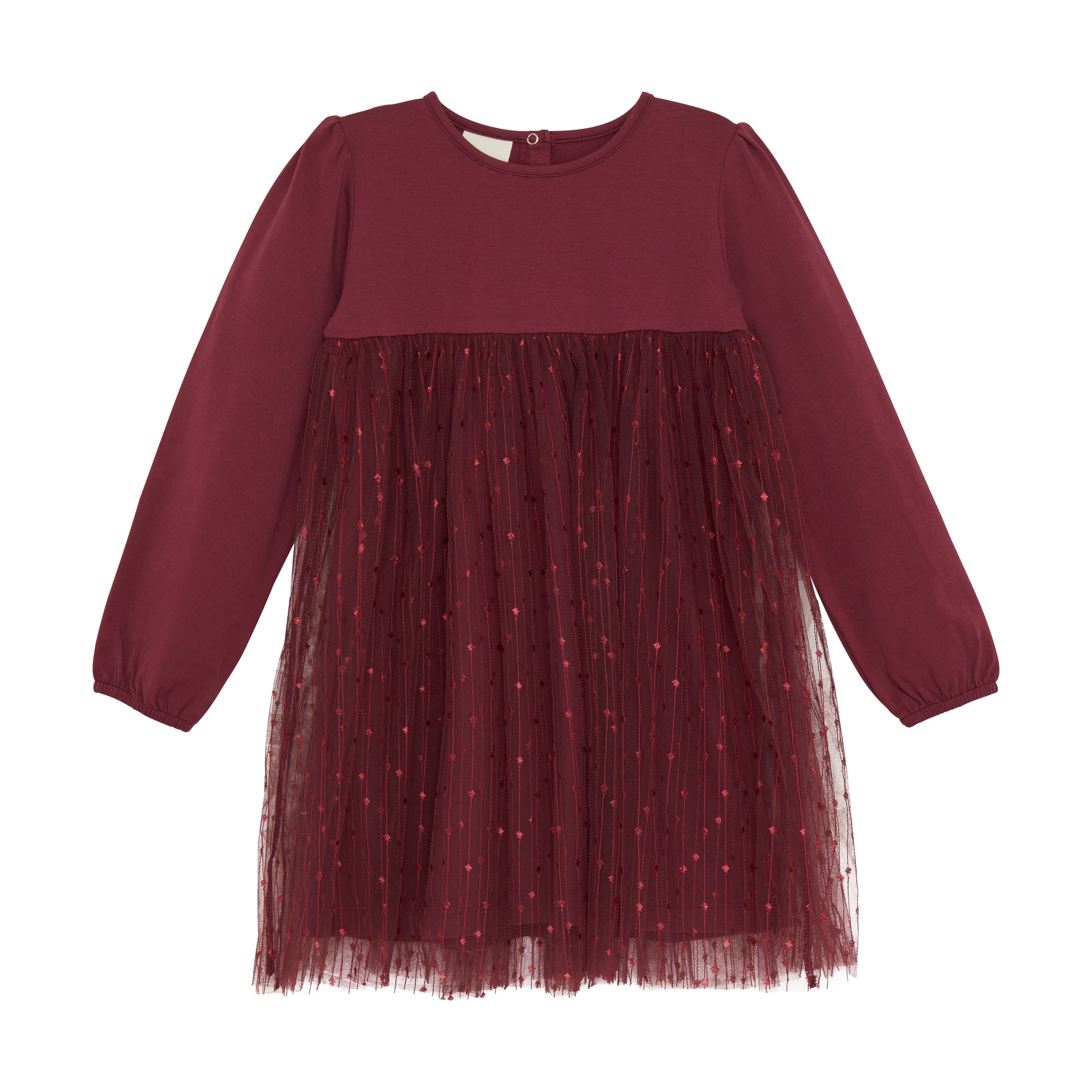 Kjóll m/tulle - Tawny Port