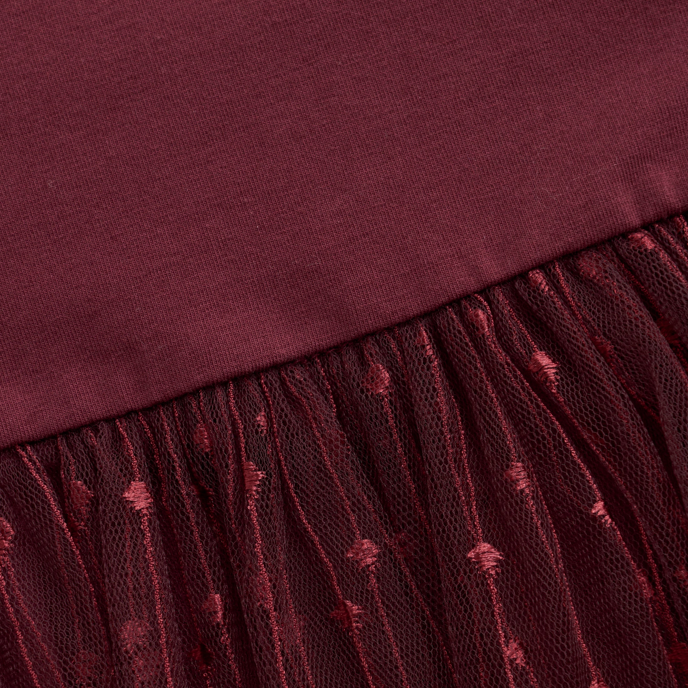 Kjóll m/tulle - Tawny Port