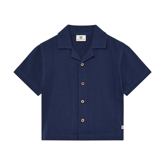 Skyrta, muslin - Medieval Blue