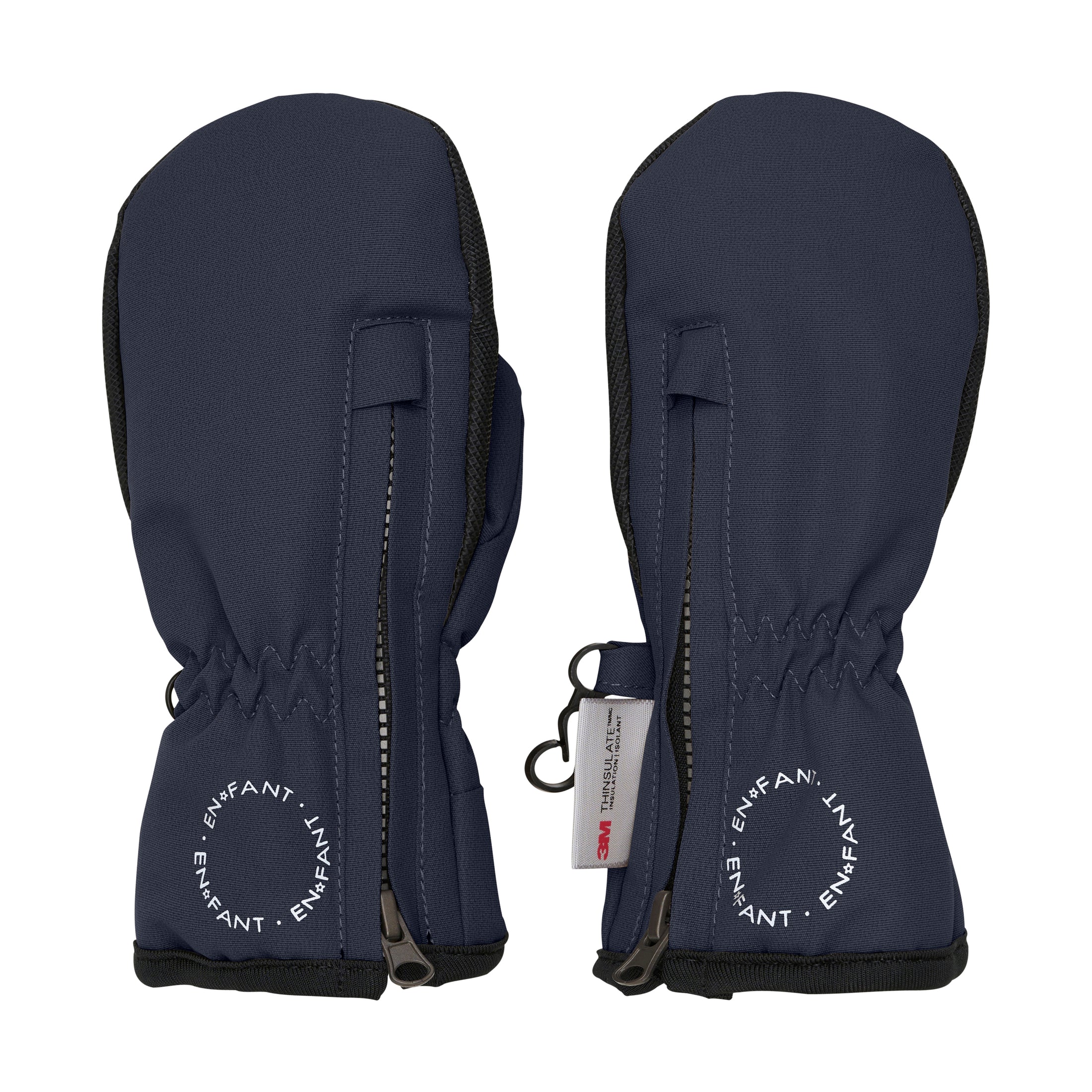 Lúffur m/rennilás - Ebony