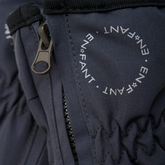 Lúffur m/rennilás - Ebony