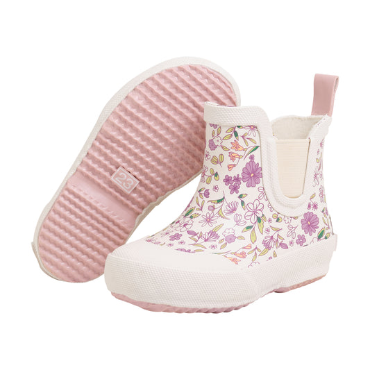 Ökklastígvél m/blómum - Misty Rose