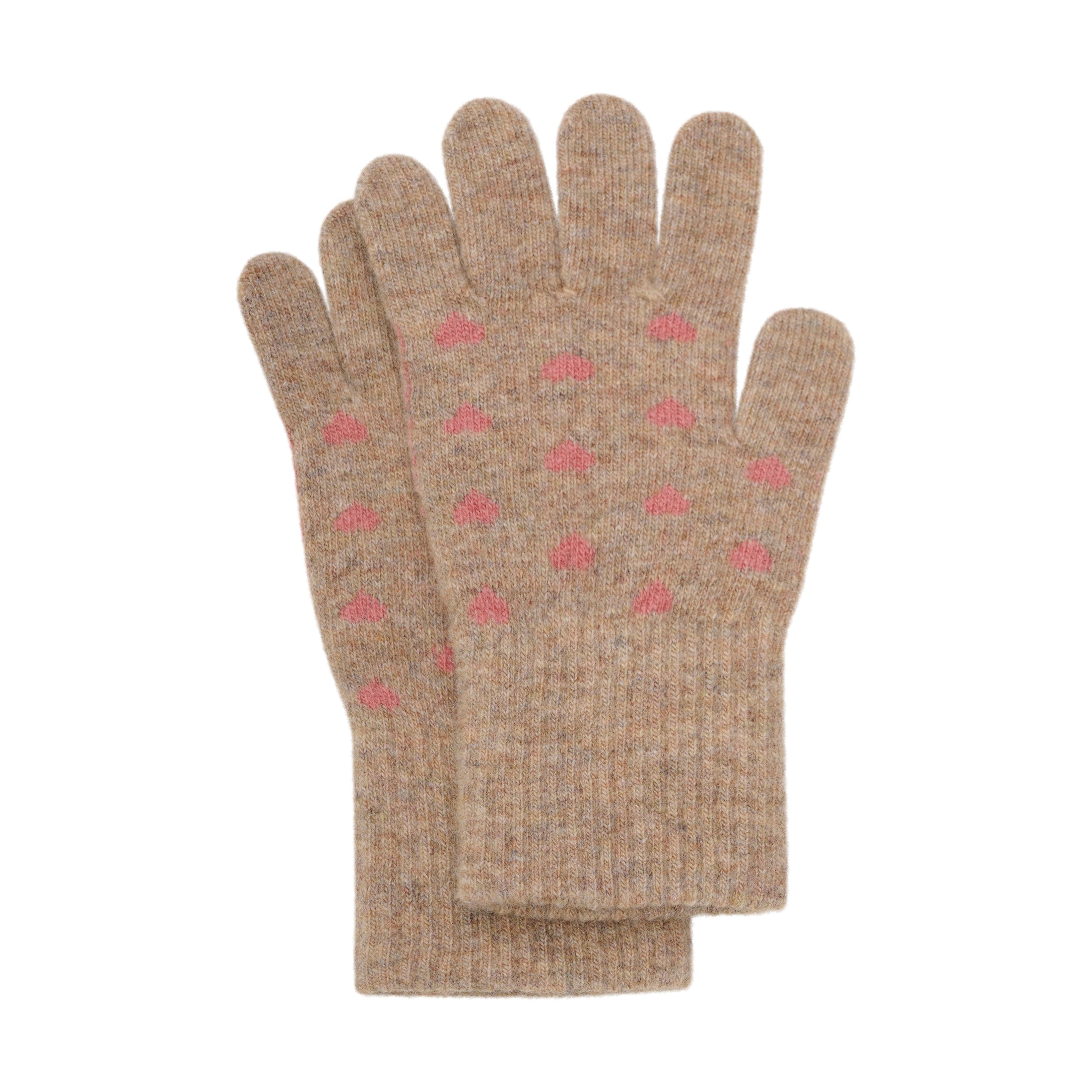 Fingravettlingar m/ull - Brick Dust