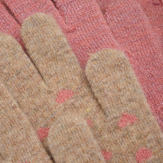 Fingravettlingar m/ull - Brick Dust