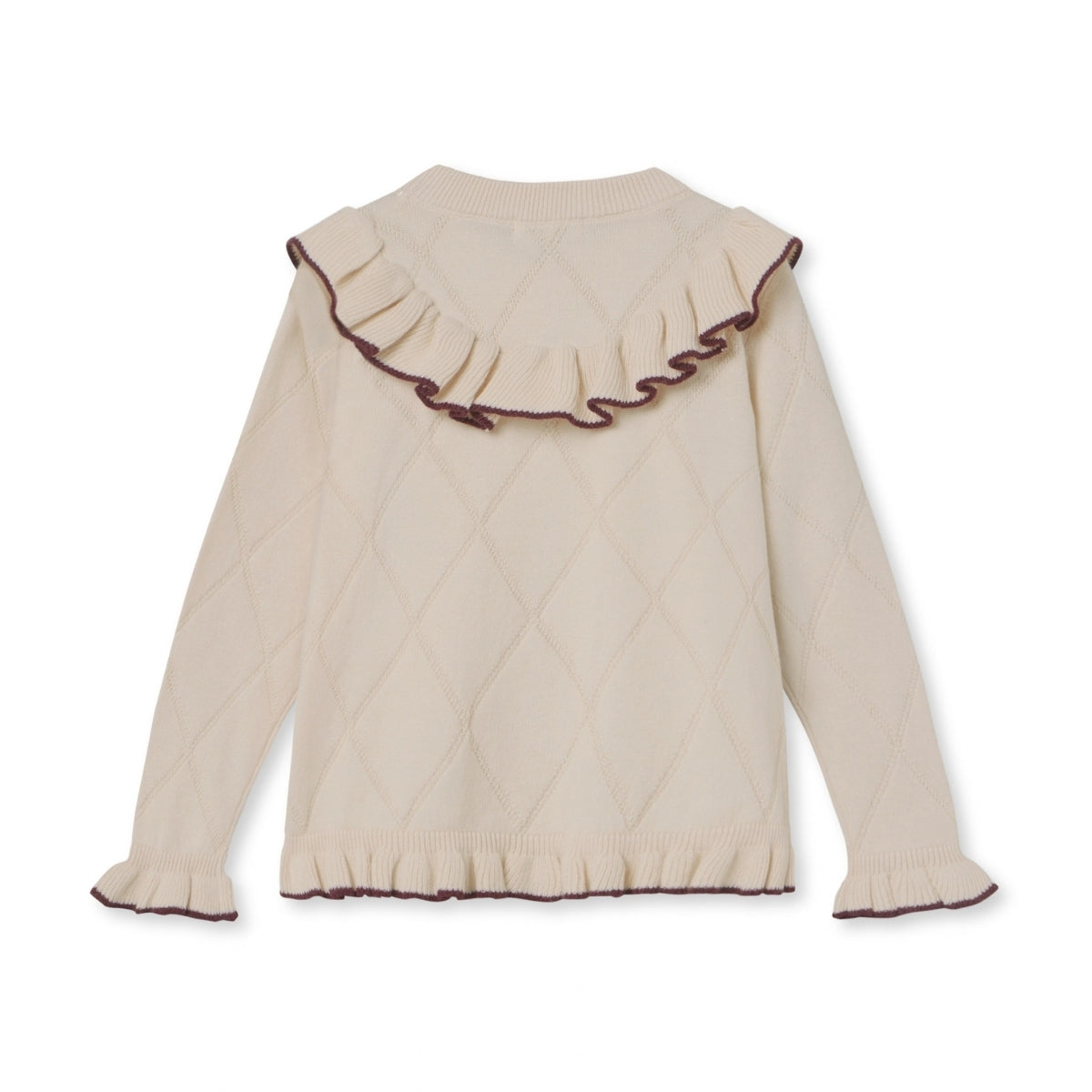 Nova ruffle peysa - Sandshell