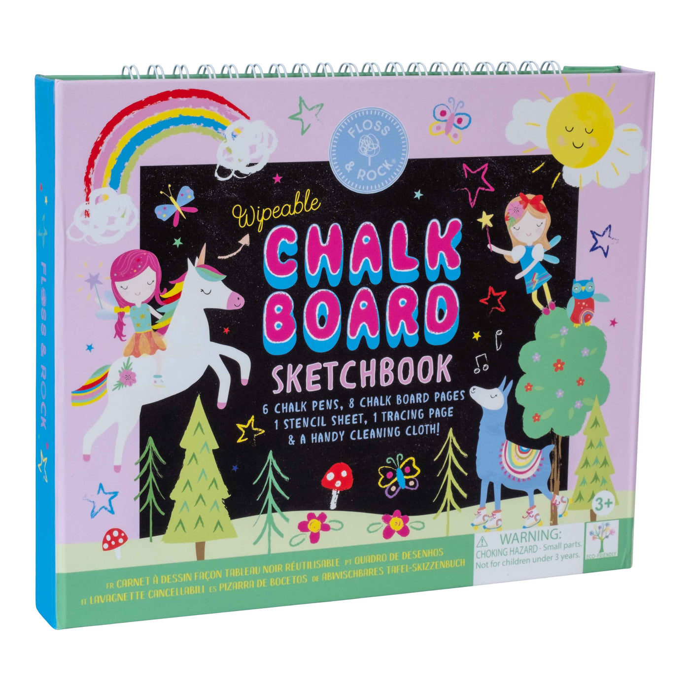 Krítartaflan -  Rainbow Fairy Chalkboard Sketchbook