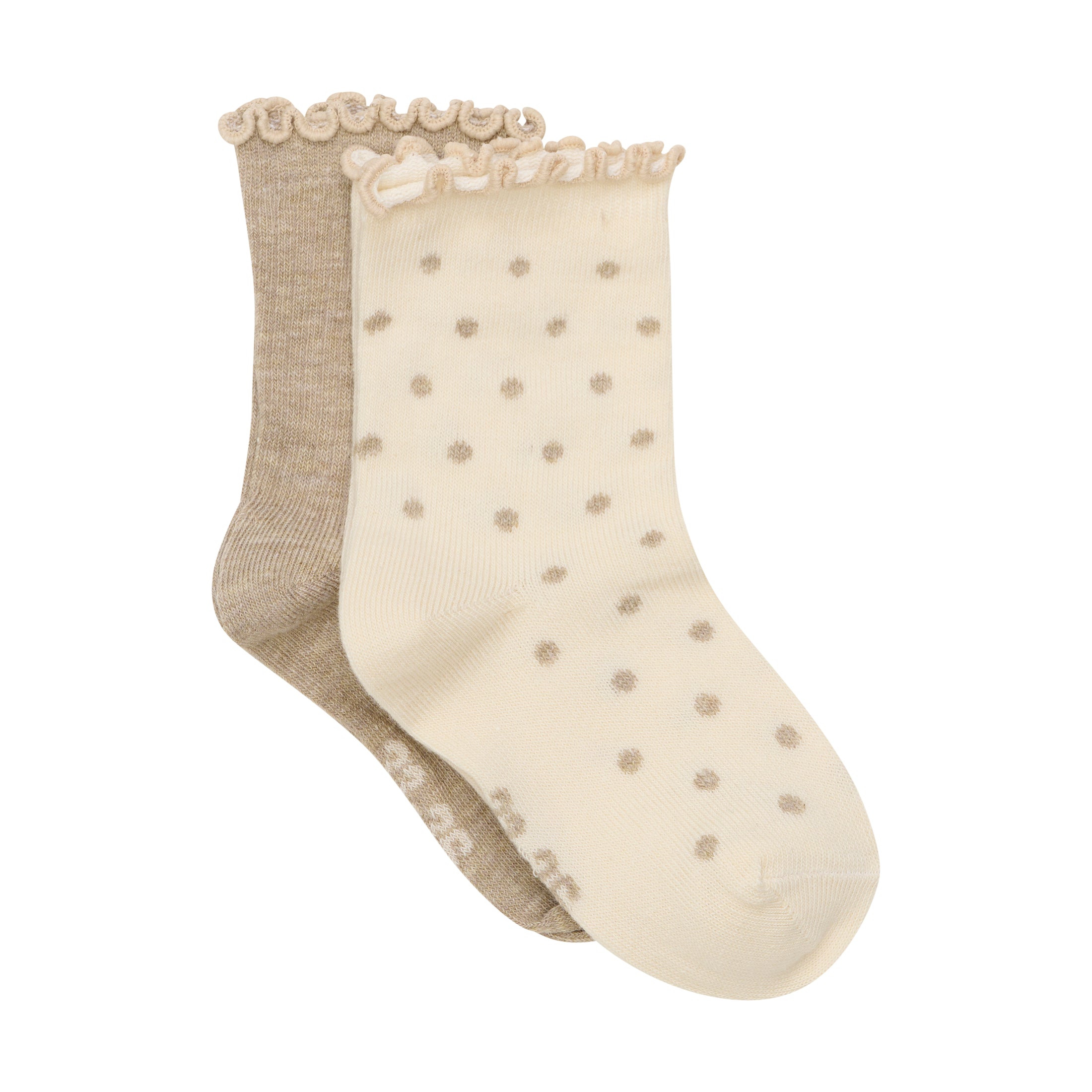 Sokkar m/doppum 2pk - Simply Taupe