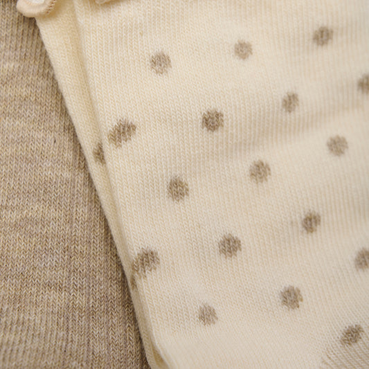 Sokkar m/doppum 2pk - Simply Taupe