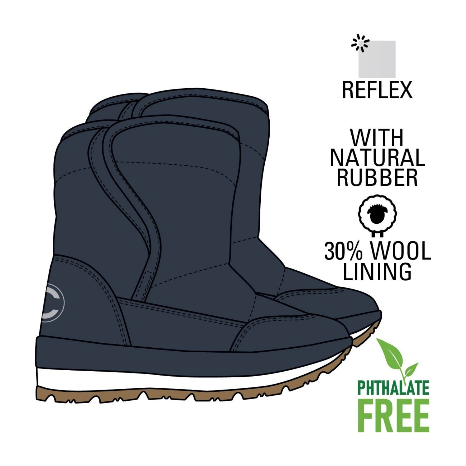 Kuldaskór, fóðraðir - Blue Nights