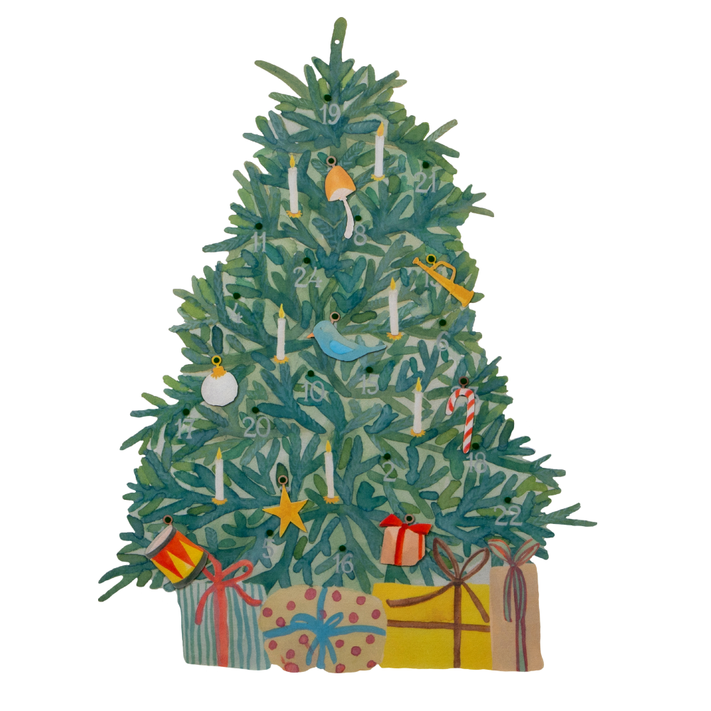 Jóladagatal - Felt Christmas tree