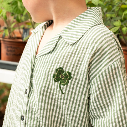 Skyrta - Green stripe