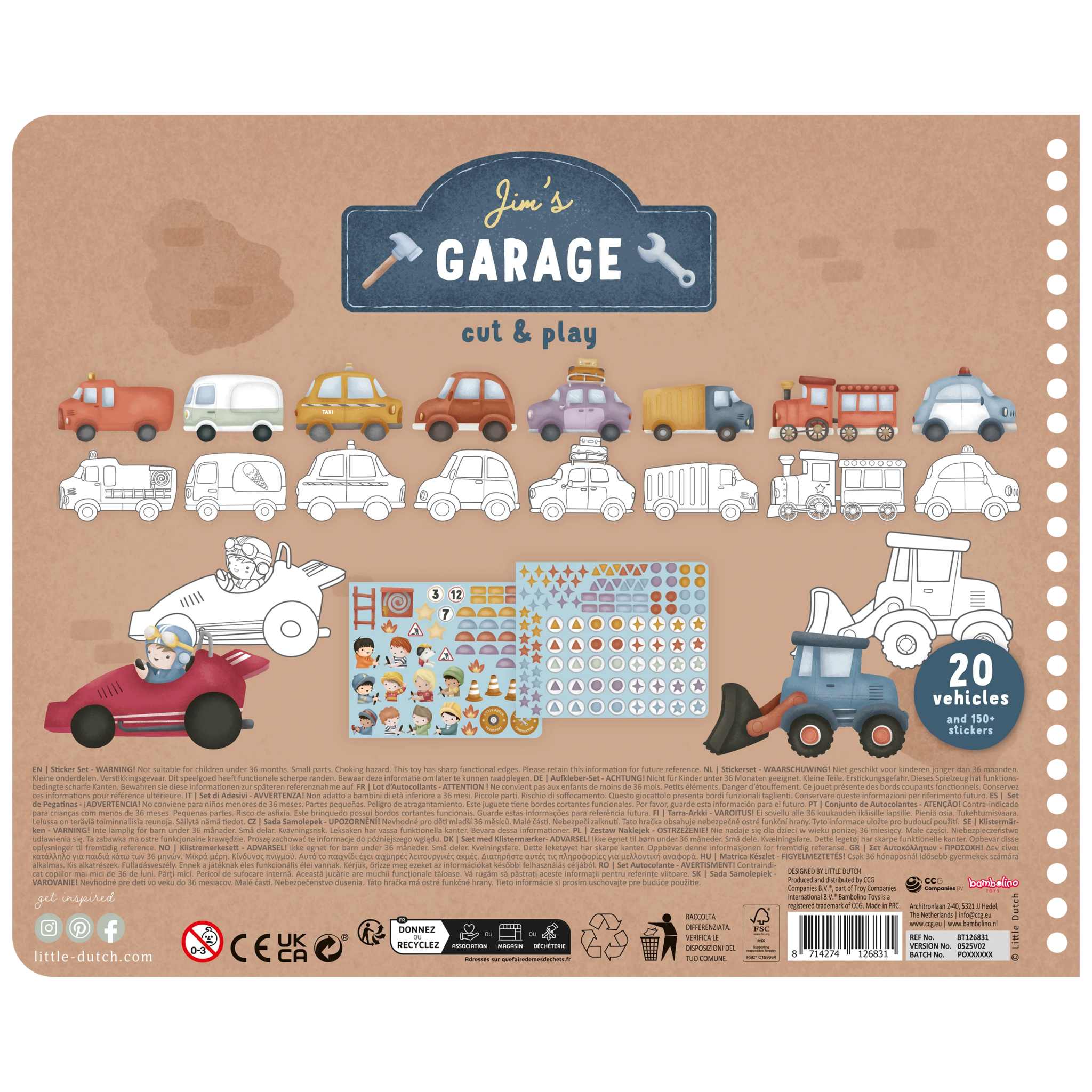 Föndurbók m/skærum - Jim