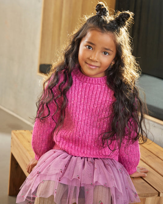 Knit peysa - Fuchsia Fedora