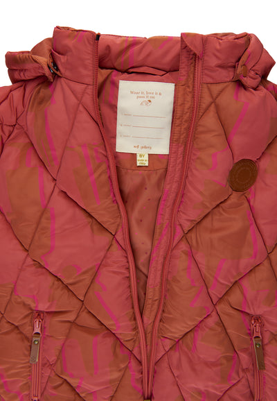 Úlpa, Ettie puffer jacket - Mineral Red