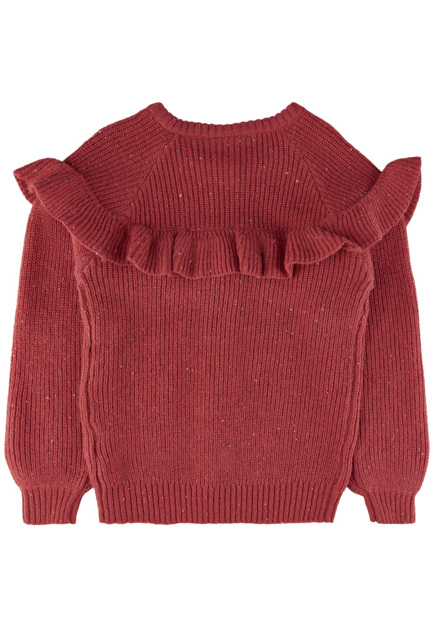 Peysa, Wool Knit Cardigan - Mineral Red