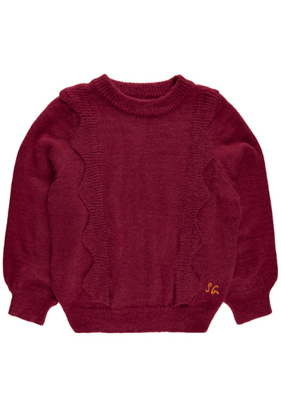 Peysa, Knit Pullover - Tibetan Red