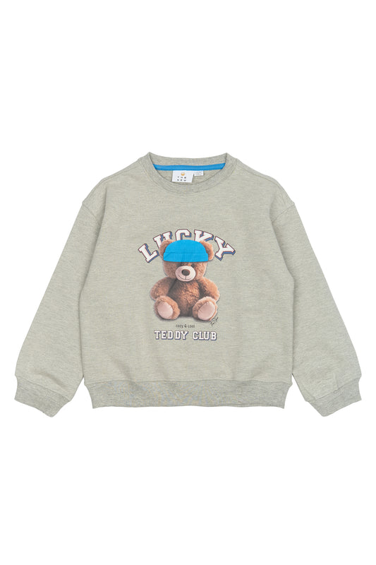 Peysa Teddy Club - Grey Melange