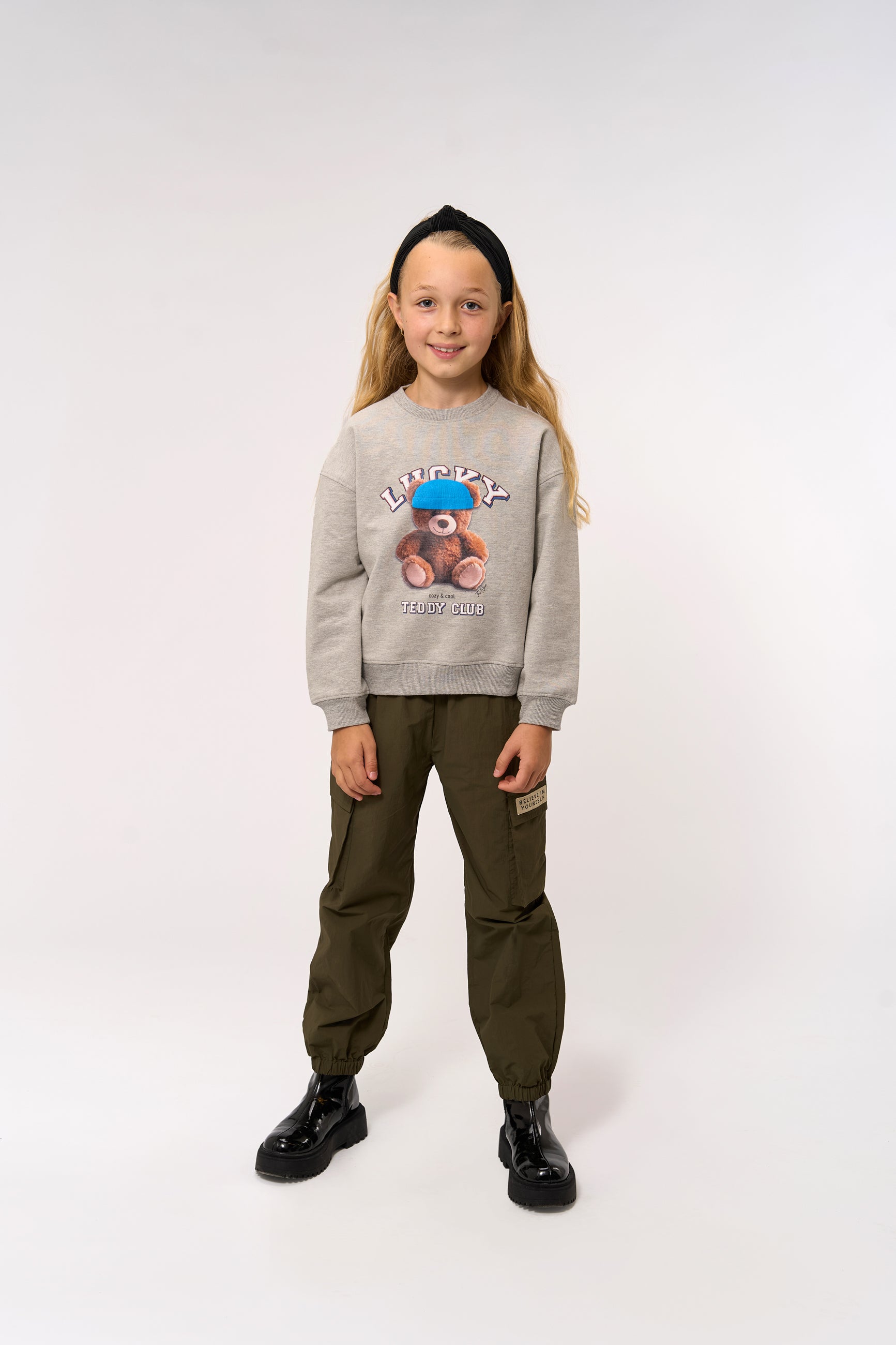 Peysa Teddy Club - Grey Melange