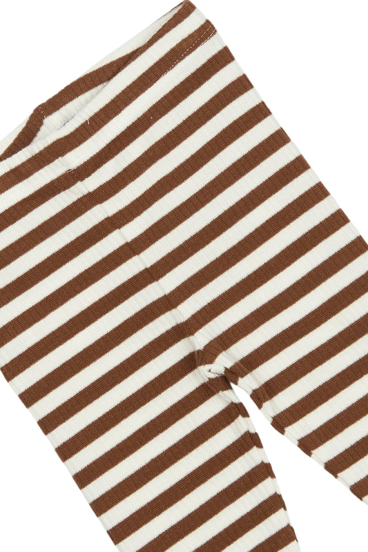 Leggings Rib - Toffee Striped