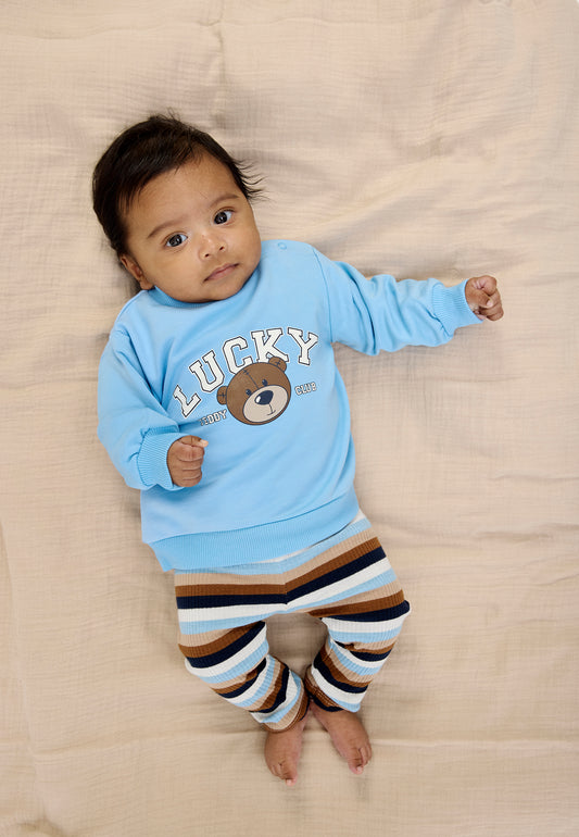 Leggings Park - Powder Blue Striped