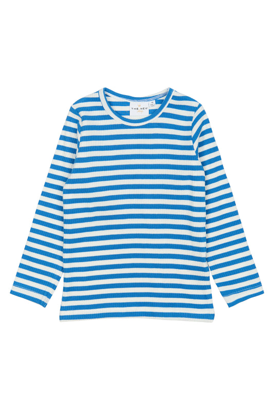 Bolur Rib Tee - Campanula Striped