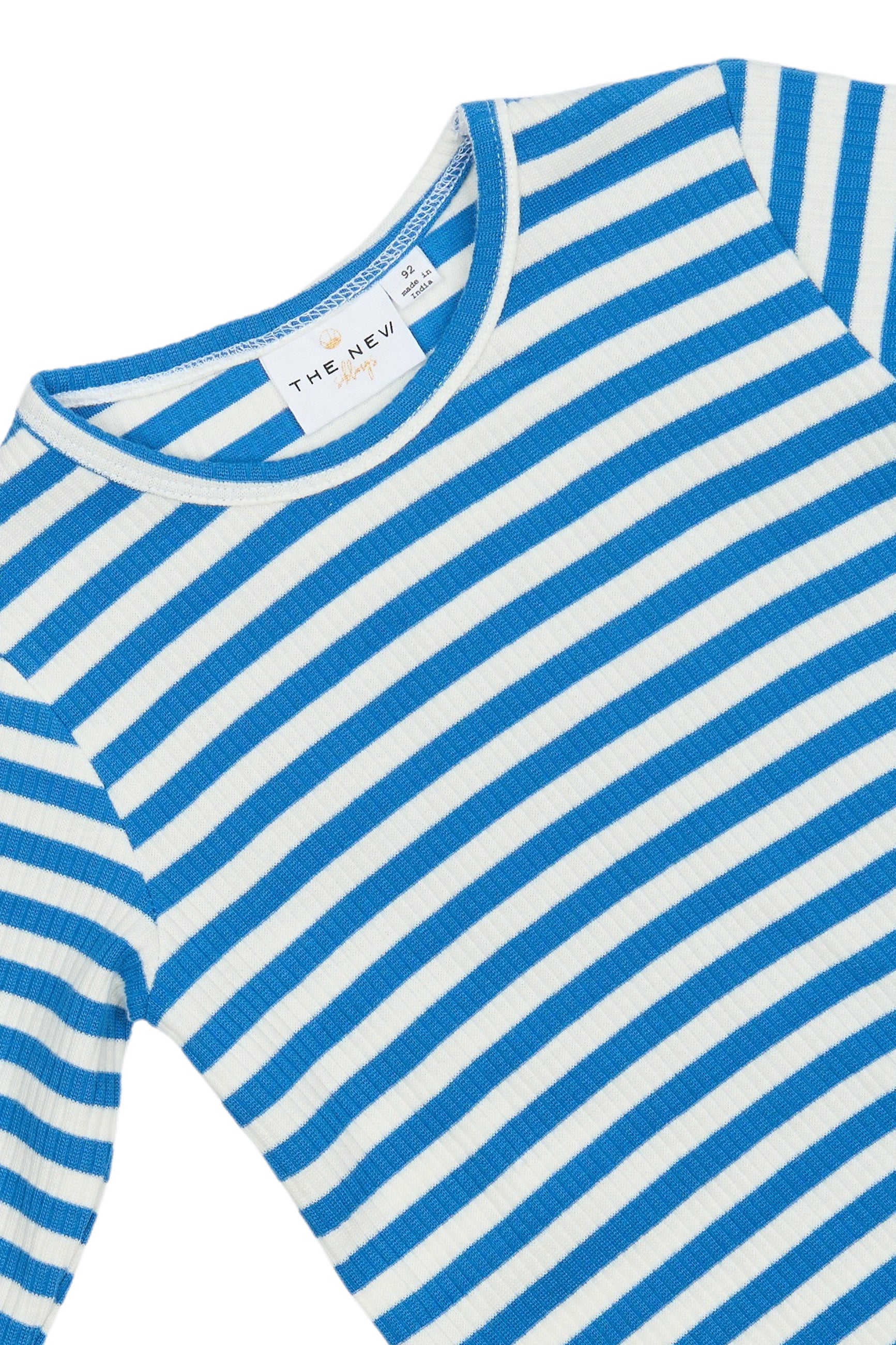 Bolur Rib Tee - Campanula Striped