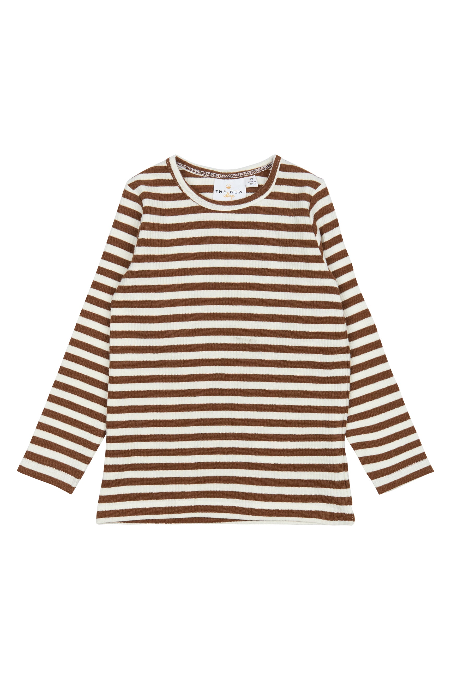 Bolur Rib Tee - Toffee Striped