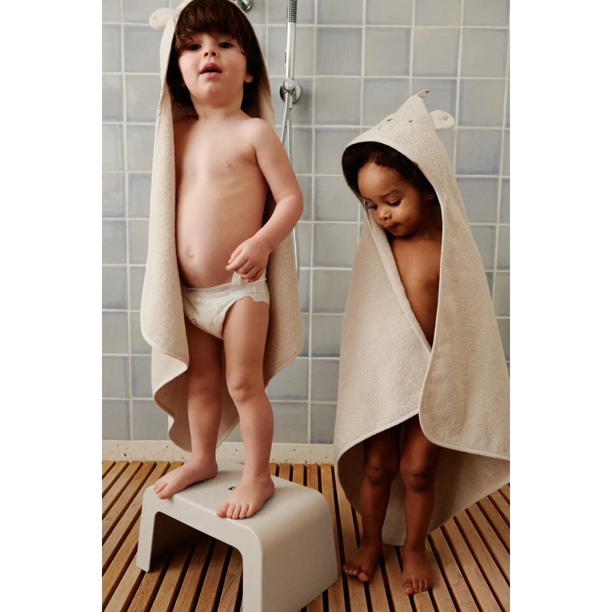 Hettuhandklæði, Polarbear - Sandy